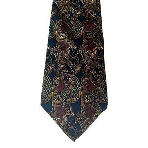 Vintage Metropolitan Museum of Art Silk Tie Rococo Style Black Gold